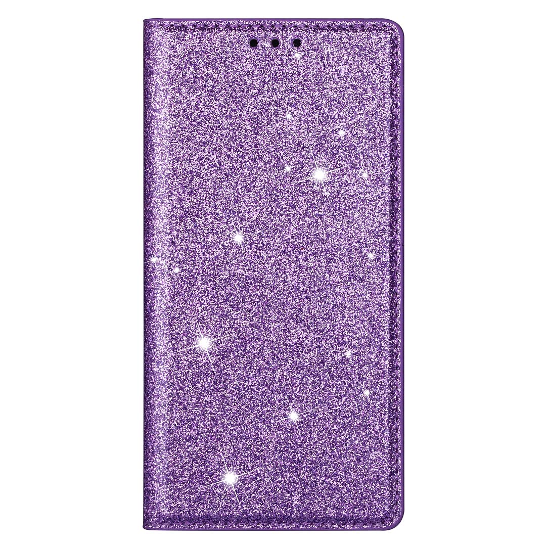 Wuhaizher Google Pixel 7A Case Glitter Bling Flip Shockproof Leather Folio Wallet Case with Card Holder Stand Silicone Bumper Protector Cover for Google Pixel 7A Phone Cases for Girls Women, Purple