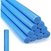 Kathfly 12 Pcs Floating Pool Noodles Solid Foam 1.5 x 35 in, Blue | Colorful Adults Swimming Pool Floating Noodles, Solid Noo