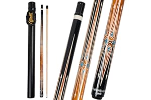BILLMART Pool Cue Stick, Billiard Cue Sticks with Hard Case, 2-Pieces 58" Pool Table Sticks, 13 mm Tip Pool Queue, 19-21 oz Pool Que
