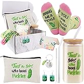 SAIWEILAI ONLINE 6 Pieces Pickle Gifts Set for Women,Pickle Gifts for Pickles Lovers,Just a Girl Who Loves Pickles Gift,Pickle Christmas Gift