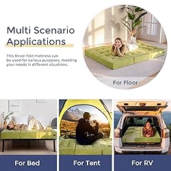 MAXYOYO Tri-Fold Mattress, 6 Inch Tufted Folding