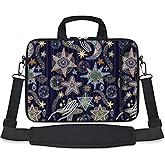 RICHEN 14 15 15.4 15.6 inch Laptop Shoulder Bag Messenger Bag Notebook Handle Sleeve Neoprene Carrying Case with Accessories Pocket (14-15.6 inch, Stars)