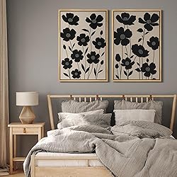 MUDECOR Framed Canvas Print Wall Art Set Silhouette