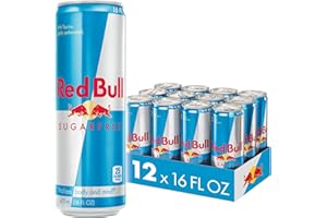 Red Bull Sugar Free Energy Drink with 151mg Caffeine plus Taurine & B Vitamins, 16 Fl Oz, Pack of 12 Cans