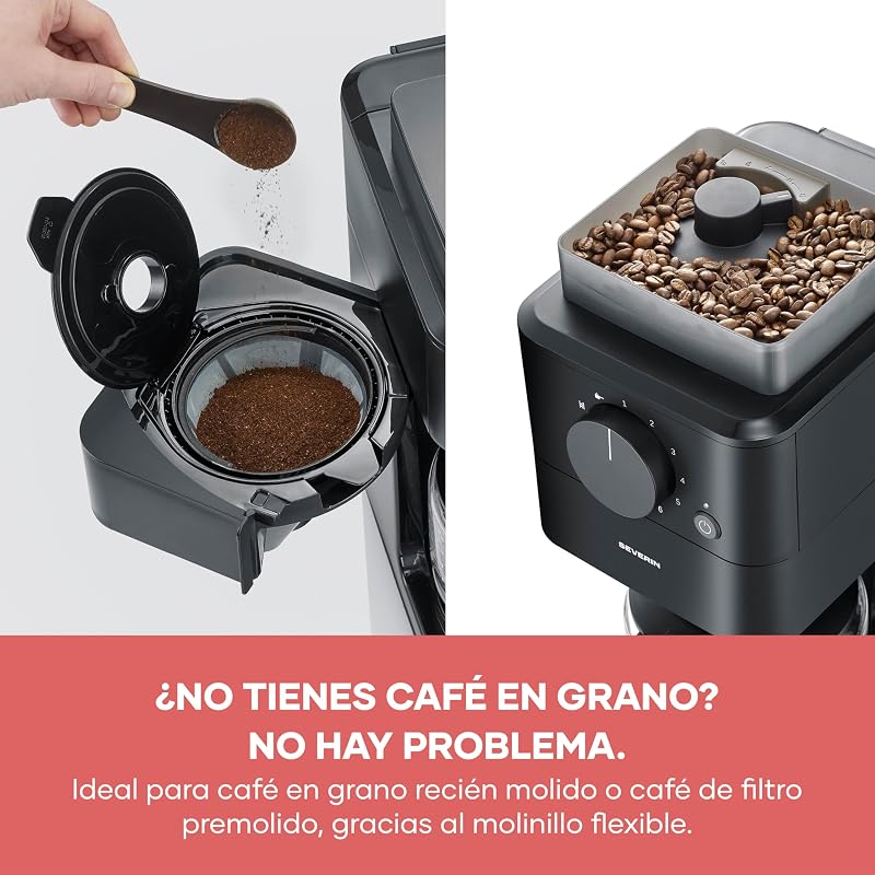 Máquina de Café com filtro e moinho, preto
