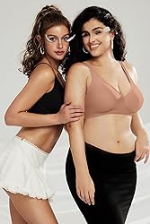 OEAK Womens Deep V Bras Wireless Comfortable Bra