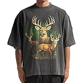 Washed Shaka Wear Drop Shoulder 7.5 oz Heavyweight Graphic Tshirt Vintage Thick Boxy & Oversized Baggy Fit