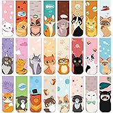 Nezyo 48 Pcs Magnetic Bookmarks Cute Dogs Cats Magnet Page Markers Puppy Magnetic Page Clips Bookmarks Pet Magnet Book Markers for Reading Party Supplies(Cat)