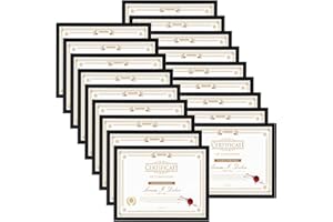 WIFTREY 8.5x11 Black Picture Frame Set of 18, 8.5x11 Photo Frames Bulk for for Document Certificate Award Diploma, Wall Hangi