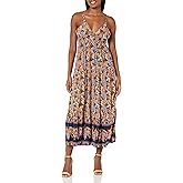Angie Womens Women's Open Back Floral Maxi Dress