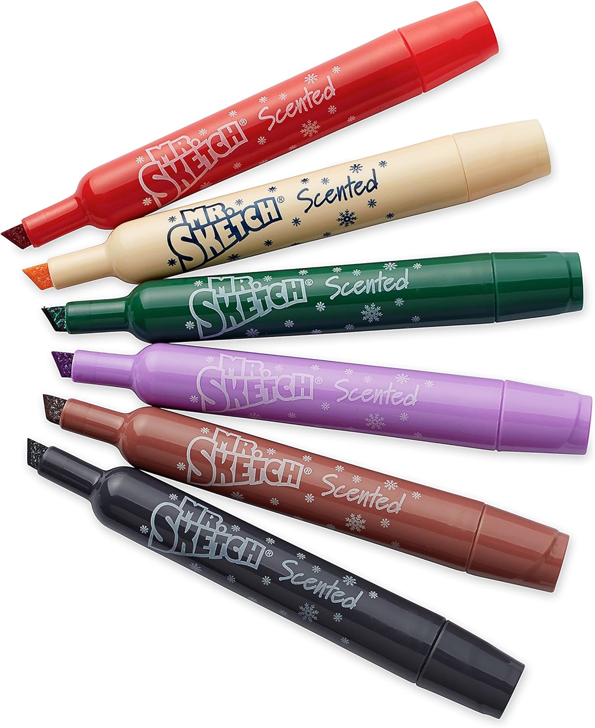 Mr. Sketch Scented Markers, Chisel Tip, Holiday Colors , 6-Count: Office Products