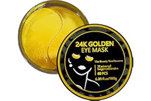 DANVISIT 60 Pcs Under Eye Patches Wrinkle Treatment for Women, 24K Gold Eye Masks for Removing Dark Circles and Puffiness