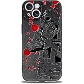 SIMPLYMDRN Slim for iPhone 15 Case - Warrior Design - Cool Case for Men - Fighter Soldier Case - Slim and Flexible (Corporal Black)