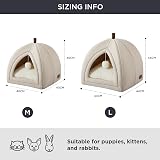 Bedsure Cat Cave Bed Igloo with Removable Washable Cushion Beige 40x40x40cm view 6