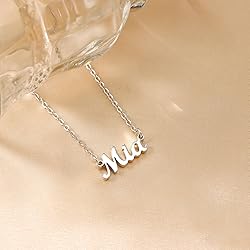 SANNYRA Ruby Name Necklace Personalized, 18K Gold