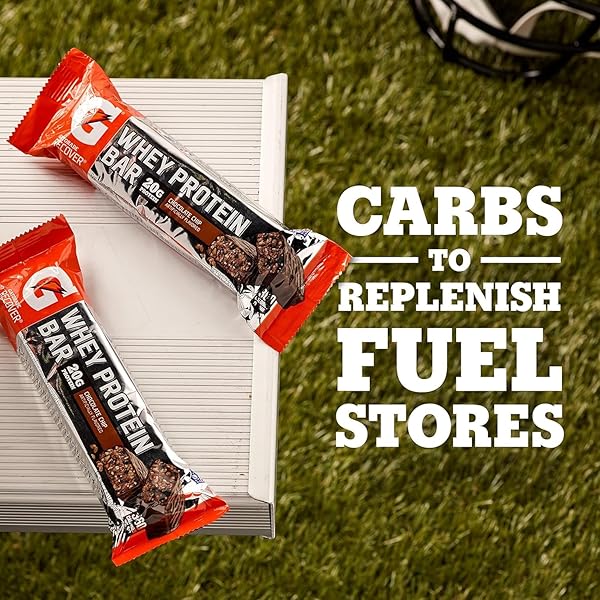 GATORADE WHEY PROTEIN RECOVER BARS, CHOCOLATE CHIP, 2.8 OUNCE (6 COUNT)