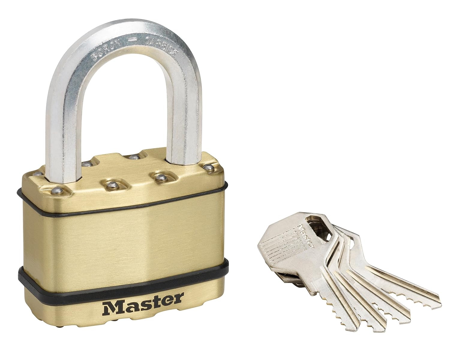 Master Lock M15BEURDLF Excell 64mm Brass Finish Laminated Padlock