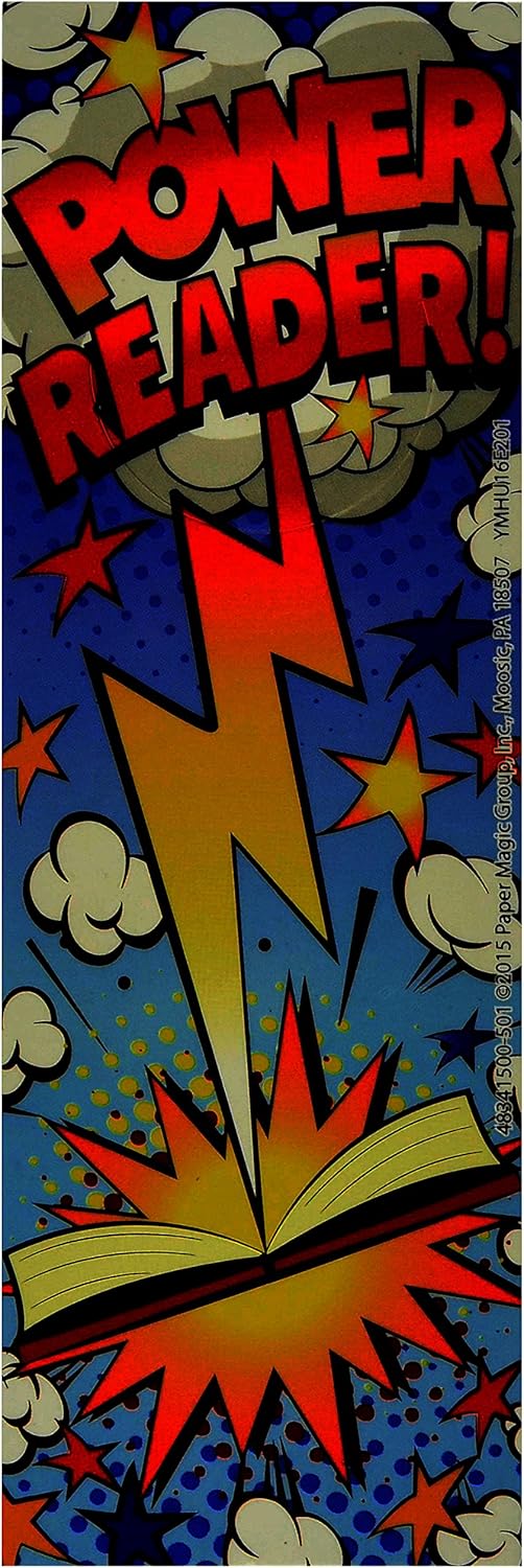 Eureka Super Class Bookmarks, Set of 36, Power Reader