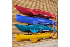 Morohope Kayak Storage Rack for 4 Kayaks, Heavy Duty Kayak Wall Racks for Garage and Outdoor Storage, Wall Mounted Storage Ra