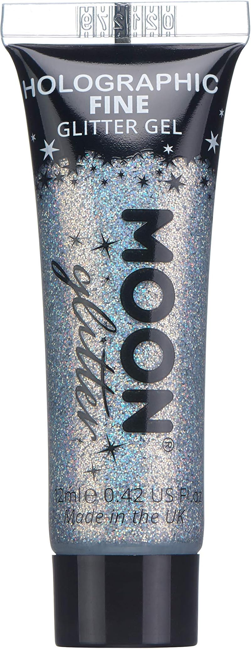 Moon Glitter Holographic Face Body Glitter Gel 12ml Silver Cosmetic Paint