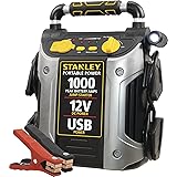 STANLEY J509 Portable Power Station Jump Starter 1000 Peak Amp Battery Booster, USB Port, Battery Clamps