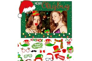 ROARING GOOD TIME Christmas Photo Booth Props 29Pcs Christmas Party Game Supplies Games Selfie Props Lets Get Ugly Sweater Party Decoration