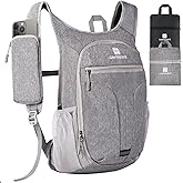 CLANTRILOBITE 20L Small Hiking Backpack for Women - Lightweight Packable Backpack for Men, Waterproof Foldable Daypack for Travel, Hiking, and Daily Use, Adjustable Chest Strap Multiple Pockets, Gray