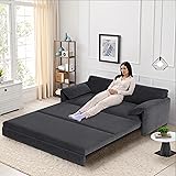 Lyngins 66 Inch Queen Size Sleeper Sofa Bed, 3 in 1