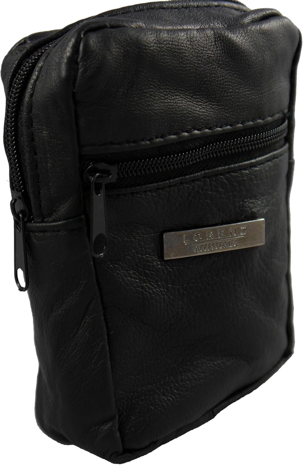 Cigarette/Lighter Purse Real Soft Leather 2 Compartments Black BigaMart