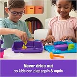 Kinetic Sand SquishMotion Playset 453g Pink Yellow Blue Sand Stamper Tools Case view 9