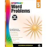 Spectrum Math Word Problems Grade 5 Workbook, Ages 10 to 11, 5th Grade Math Word Problems, Fractions, Decimals, Algebra Prep, Geometry, Multi-Step Word Problems, Graphs, and Probability - 128 Pages