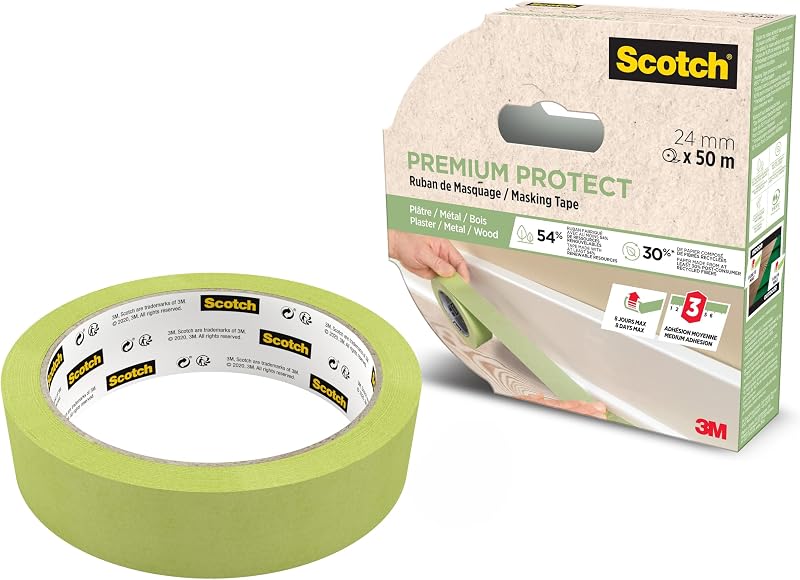 ScotchBlue Multi-Surface Premium Protect Masking Tape 24mm x 50m Indoor Outdoor
