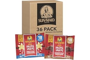 Sun-Maid Vanilla & Chocolate Yogurt Coated Raisins Variety Pack - (36 Pack) 0.5 oz Mini Snack-Size Bag - Yogurt Covered Dried Fruit for Lunches and Back to School Snacks (Amazon Exclusive)