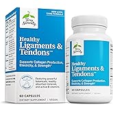 Terry Naturally Healthy Ligaments & Tendons - Dietary Supplement for Connective Tissue & Joint Lubrication Support - Non-GMO Formula to Aid Ligament & Muscle Health - 60 Capsules