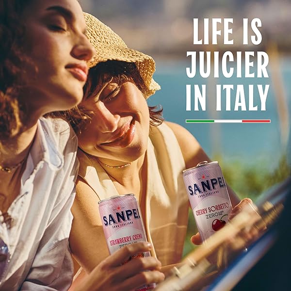 SANPELLEGRINO SODA ITALIANA STRAWBERRY CREMA, 0G ADDED SUGAR, ITALIAN SPARKLING SODA