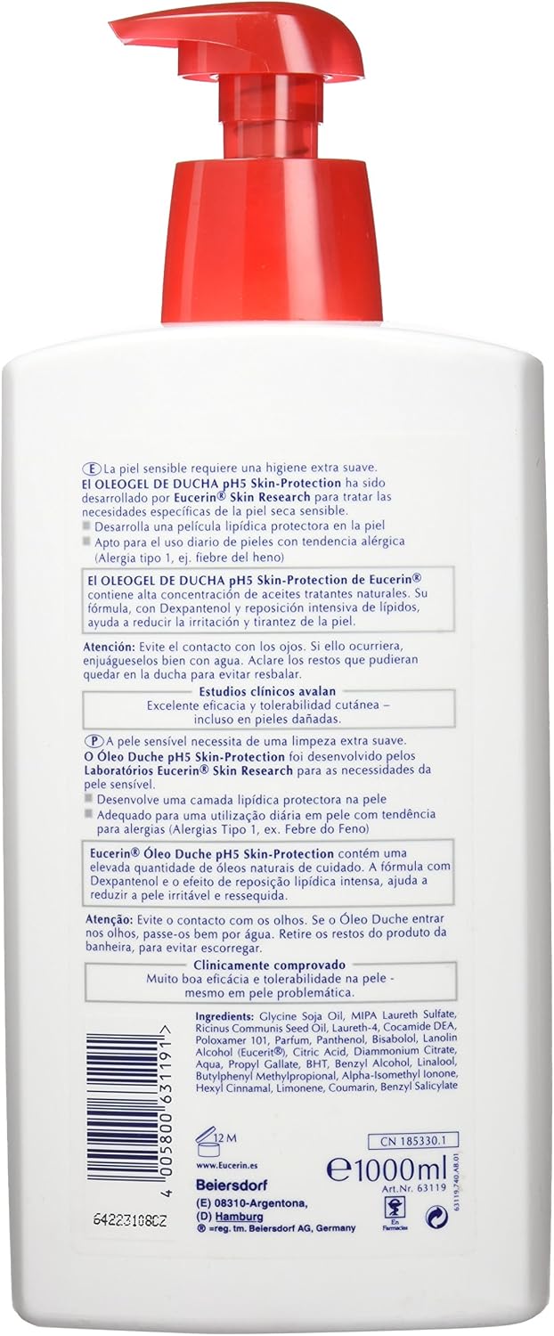 Eucerin Shower Gels, 0.1 Kg, Black, 1 l (Pack of 1) - Image 3