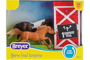 Breyer Horses Stablemates Mystery Horse Foal Surprise | Open and Find The Surprise Foal | 3 Horse Set | Horse Toy | Horse Figurines | 3.75" x 2.5" | 1:32 Scale | Model #6222