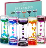 THE TWIDDLERS 5 Liquid Motion Timers 14cm Sensory Toys Autism ADHD