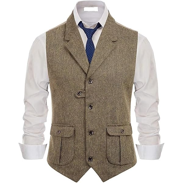 h*r様 UND MANY MOTIF BUTTON VEST Wemaliyzd Mens Collar Waistcoat Notch Lapel Sleeveless