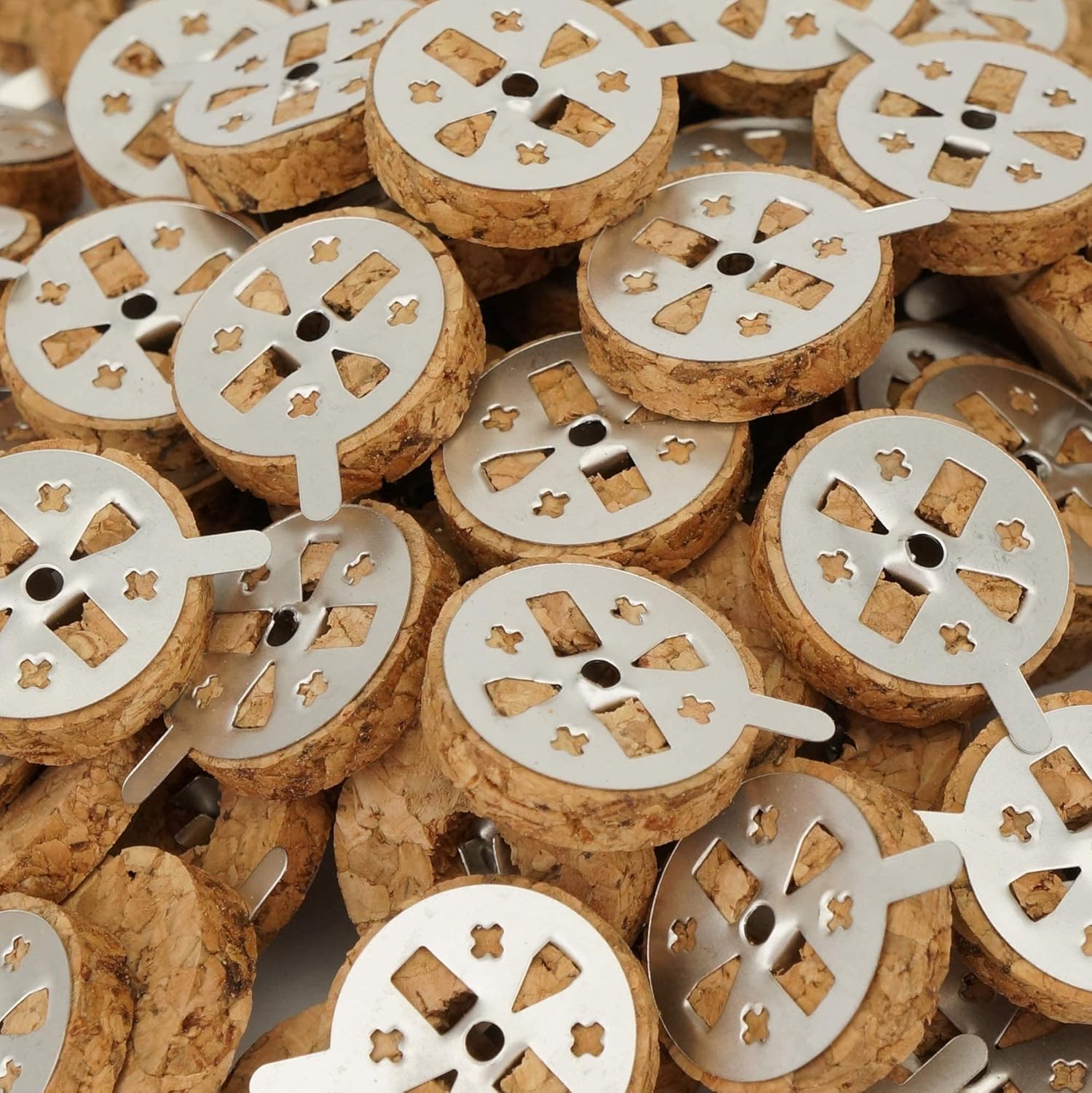 Oil Lamps & Accessories - Round Cork Floats for Greek Orthodox Wicks Vigil Oil Lamps | Floating Candles | Home Altar | Prayer Corner (100)