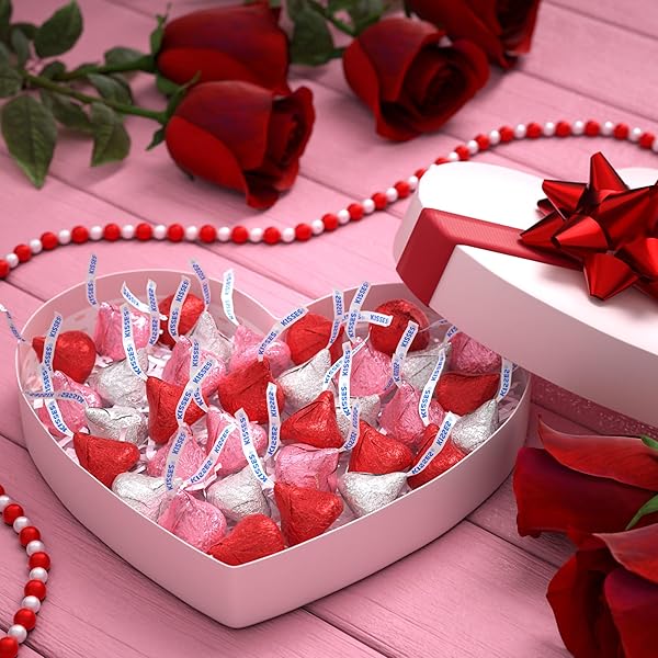 HERSHEY’S KISSES MILK CHOCOLATE, VALENTINE’S CANDY BAG, 10.1 OZ