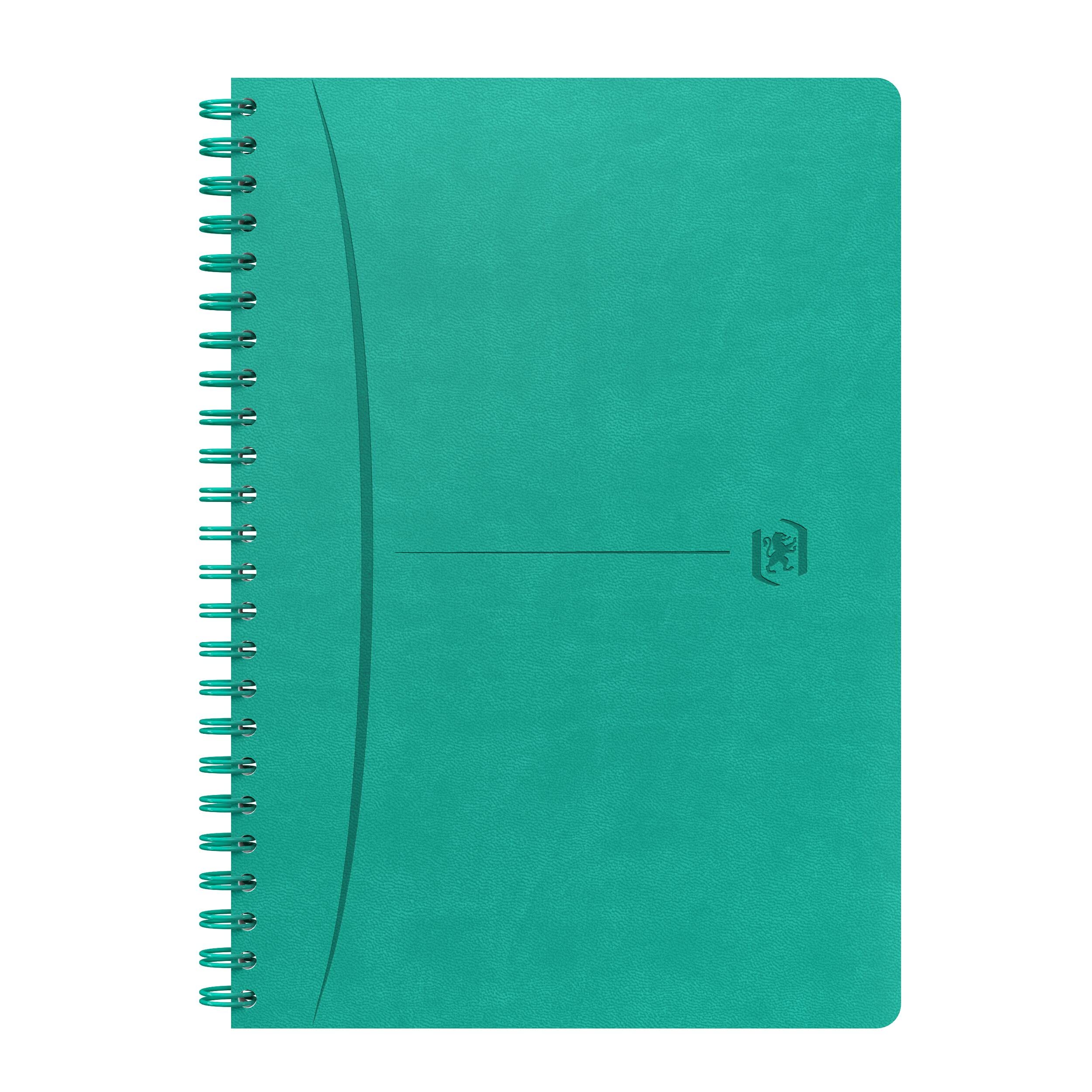 Oxford Signature Notebook A5 Ruled 7 mm Margé 160 Pages Full Bound Imitation Leather Turquoise