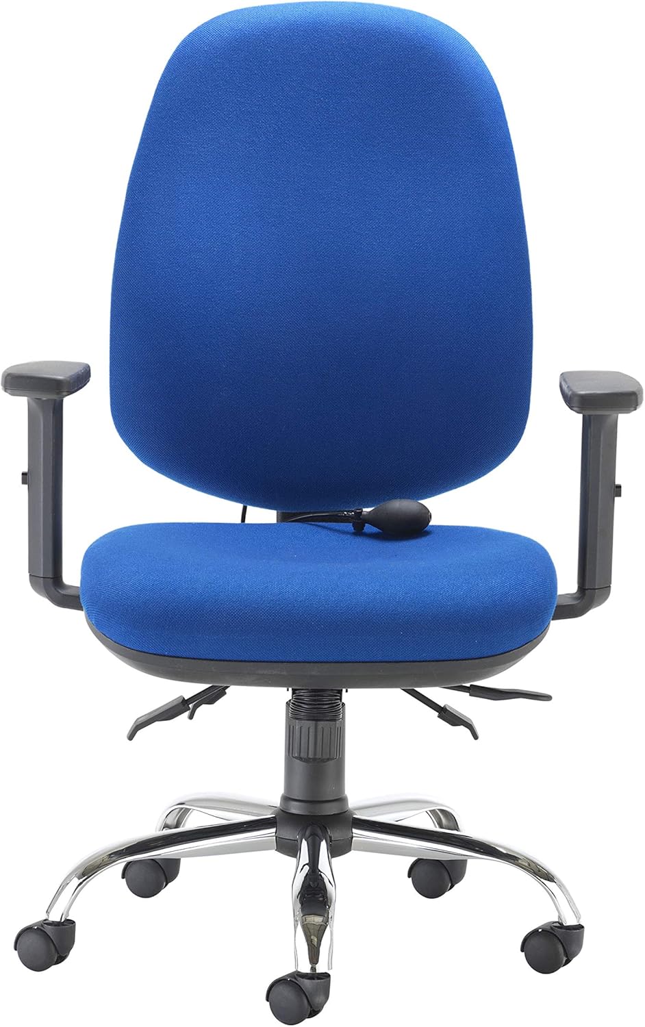 Office Hippo Ergonomic Chair, Chrome Base, Adjustable Arms, Lumbar Pump