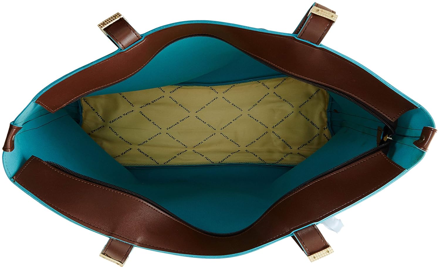 kanvas katha women's tote bag (dark brown) ()