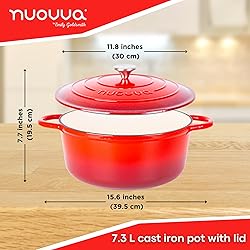 Cast Iron Dutch Oven with Lid – Non-Stick