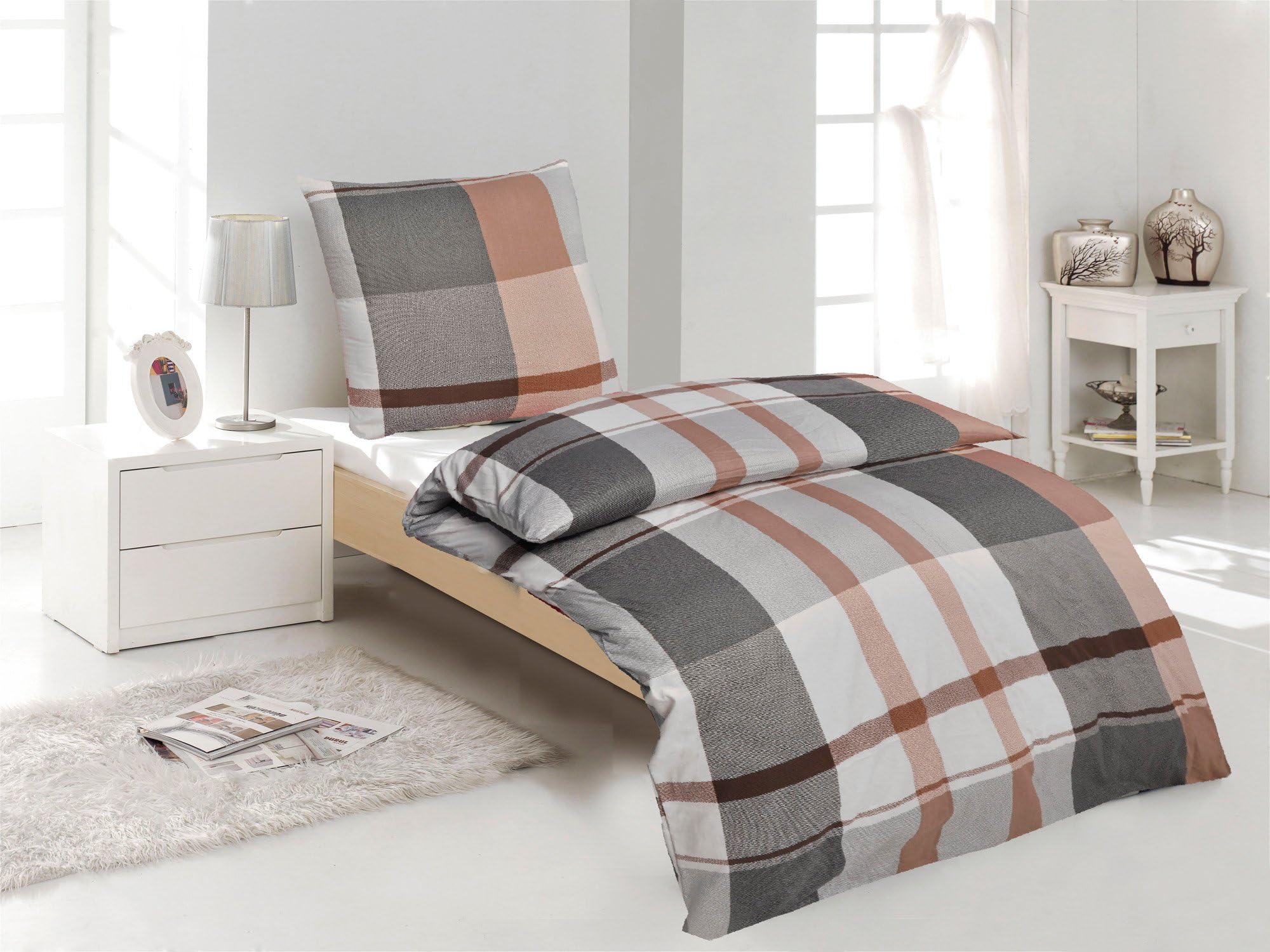 Renforcé Bed Linen 100% Cotton, Cotton, JOSEF-BRAUN, 135 cm x 200 cm