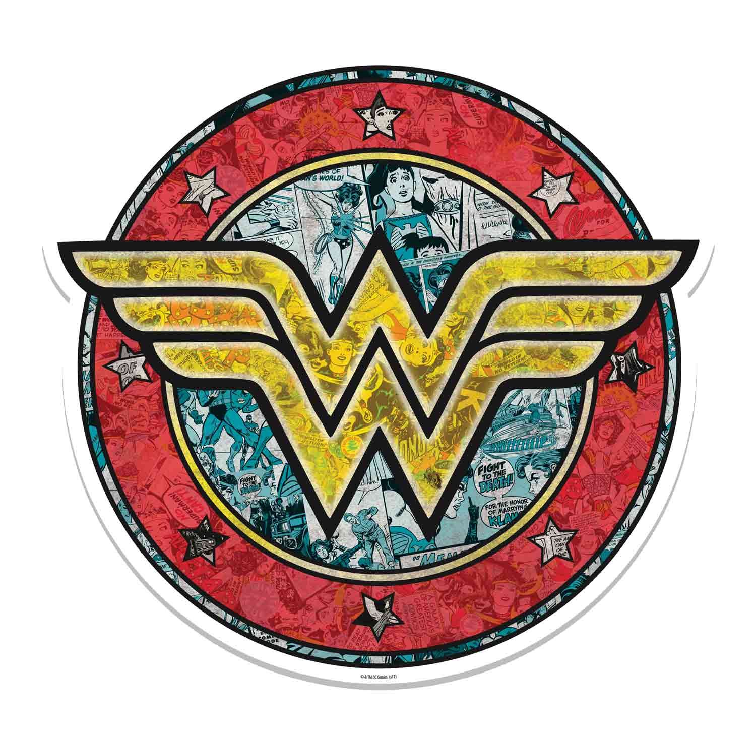 Star Cutouts WA038 Wonder Woman Shield Wall Cardboard Cutout – DC Superhero Display for Rooms, Parties & Comic Fans