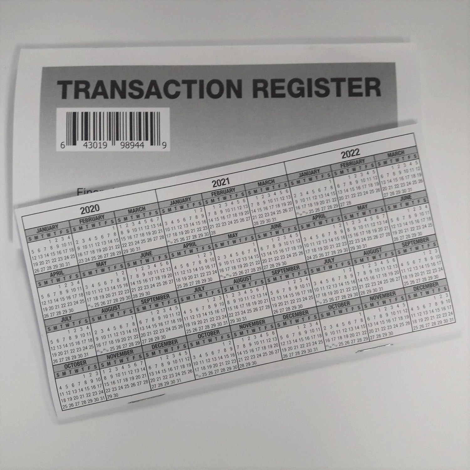 6 - Checkbook Registers - 2020-21- 22 Calendar - Transactions Checking Book Bank : Office Products