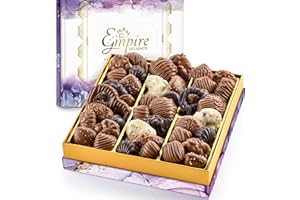 EMPIRE DELIGHTS Chocolate Gift Box with Assorted Gourmet Chocolate - Purple Box - Food Gift Basket for Women - Birthday, Thank You, Present Idea for Her, Holiday Baskets