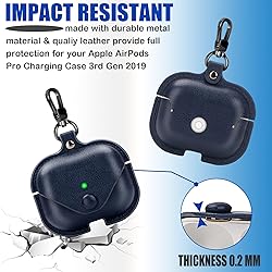 Leather Case for Airpods Pro with Keychain, Premium